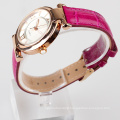 purple fashion quartz japan movement watch lady, quality wristband watch